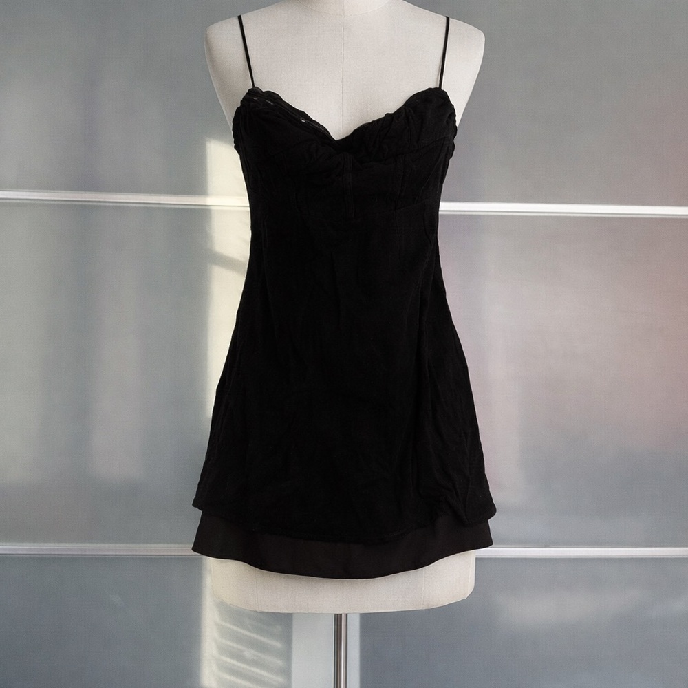 Chic Black Lace Slip Dress